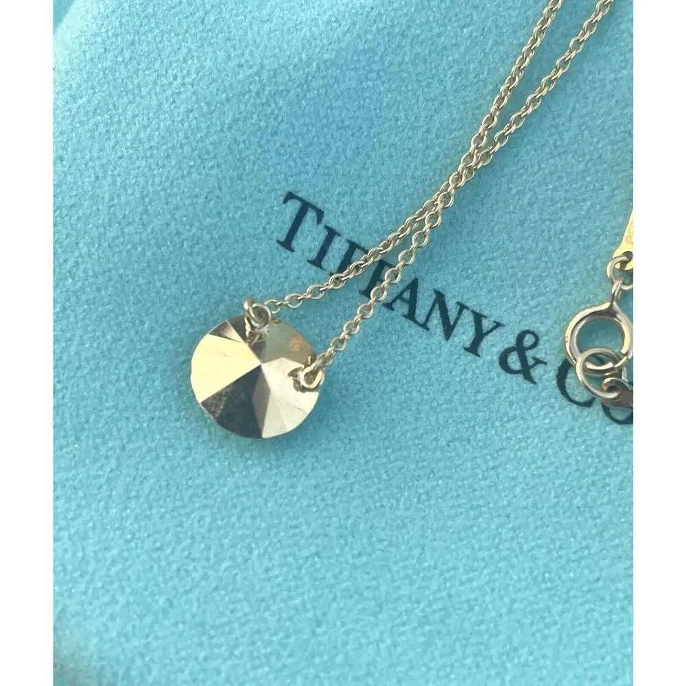Tiffany Co Elsa Peretti Faceted 2 Carat 18k gold Pendant Necklace on a 15" Chain - Picture 9 of 15